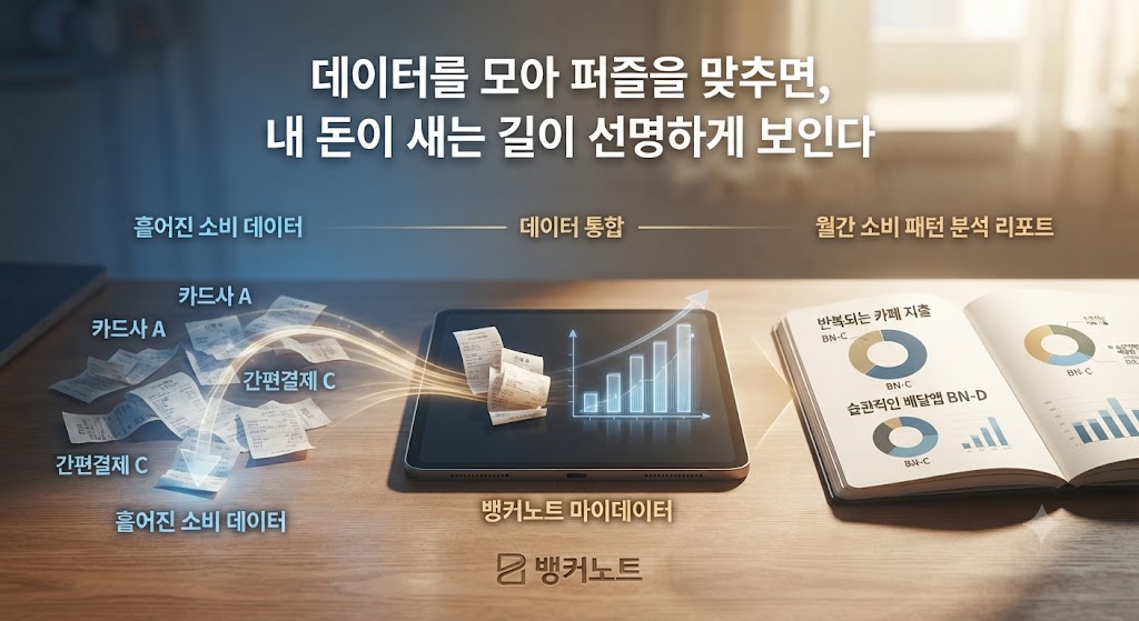 같은 수입이라도 소비 습관을 아는 사람과 모르는 사람의 저축 결과 차이를 보여주는 그림